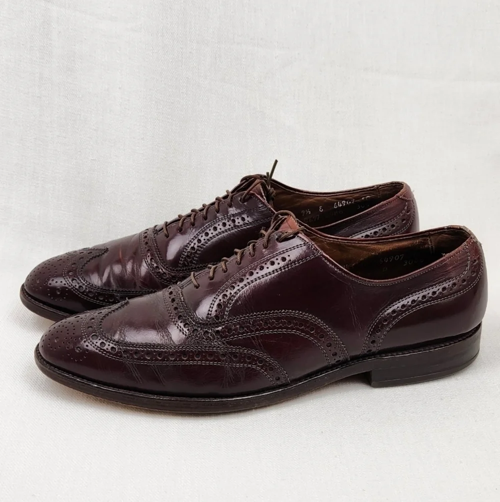 Allen Edmonds McAllister Cognac Leather Oxford Dress Shoes